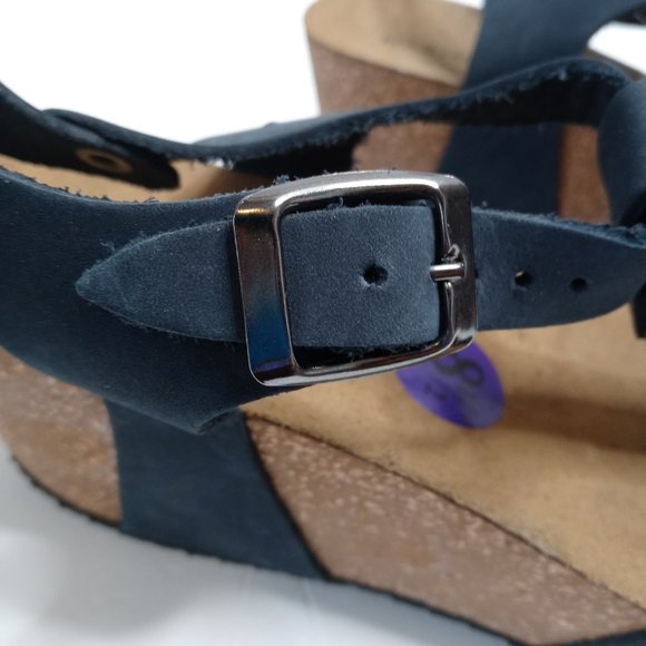 Marina Luna Shoes | Marina Luna Blue Comfort Tstrap Wedge Sandals | Poshmark